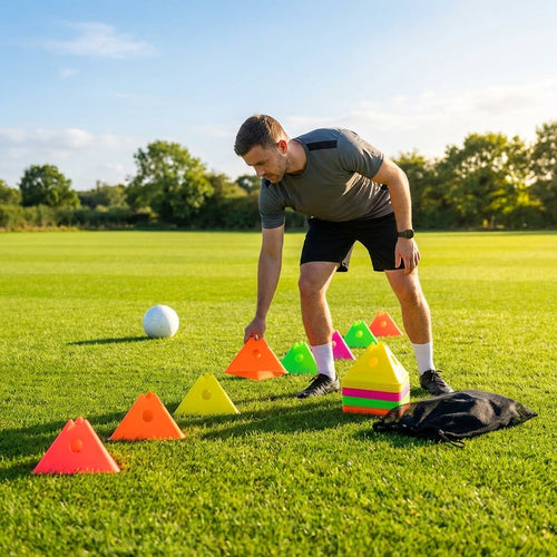 Training Marker Cones – 5in Fluro Colours – Polyethylene – Sports Drills