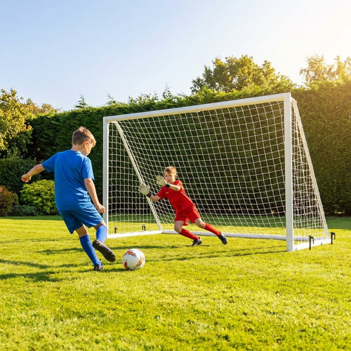 Football Goal Post – 8ft x 6ft White – Durable uPVC – Garden Play