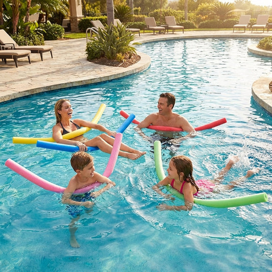 Colourful swimming pool noodles made from EVA foam - product detail