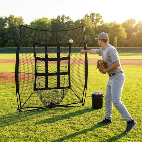 Baseball Pitchers Pocket – 9 Strike Zones – Steel/Fibreglass Frame – Portable Practice