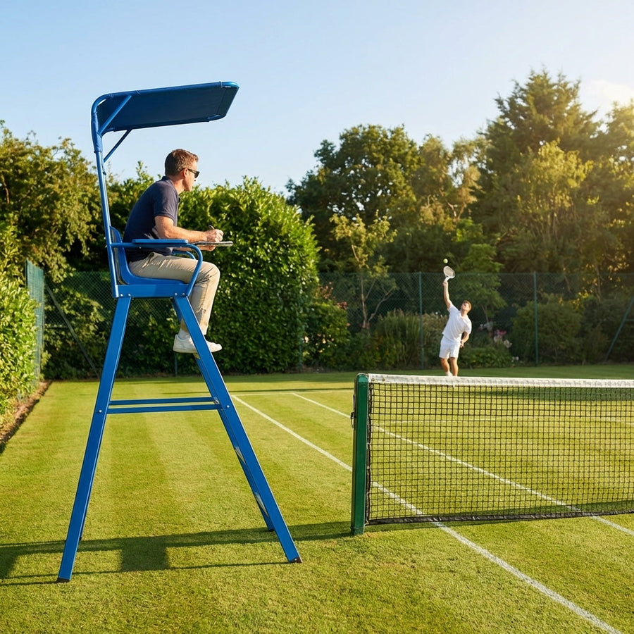 Aluminium Tennis Umpire Chair – Green/Blue/Black – Heavy Duty Aluminium – Tennis Court