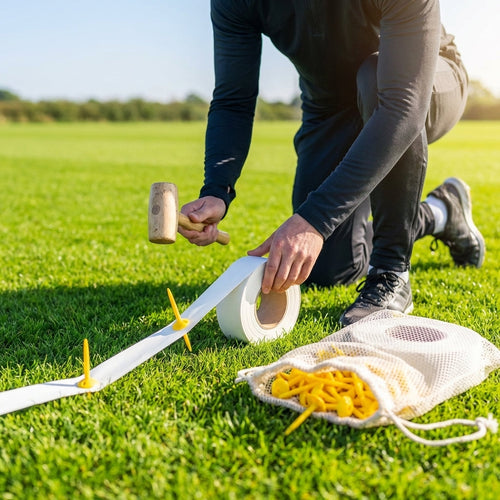 Line Marking Tape – White/Yellow/Blue – Elastic – Sports Pitches