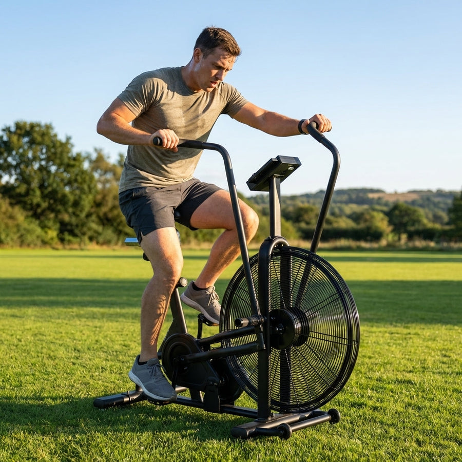 Air Resistance Bike – Black – Steel Frame – Home & Gym Use