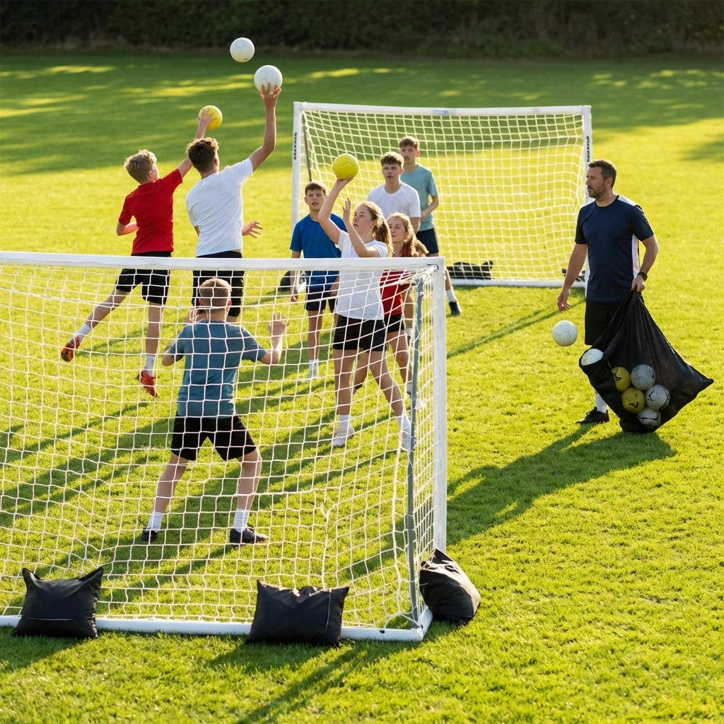 Handball goal and ball set for school sports training - product detail