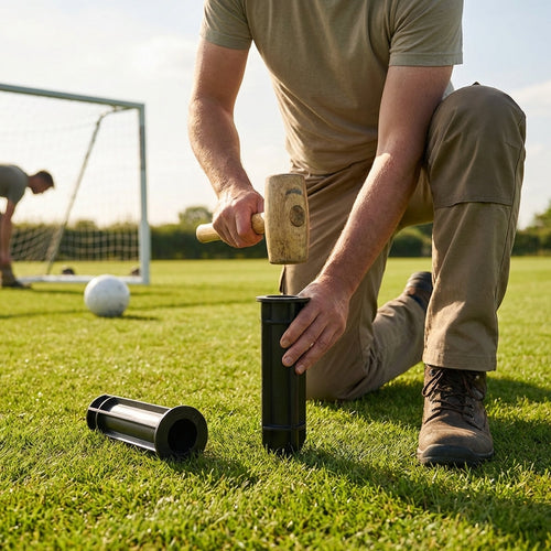 Football Goal Ground Sockets – Various Sizes – Durable Steel & Aluminium – Sports Fields