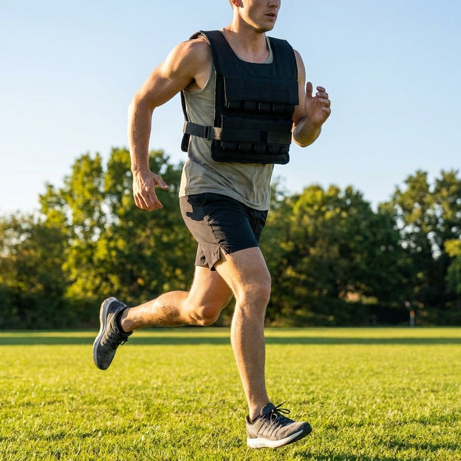Weighted Training Vest – Black – Durable Nylon – Fitness & Running