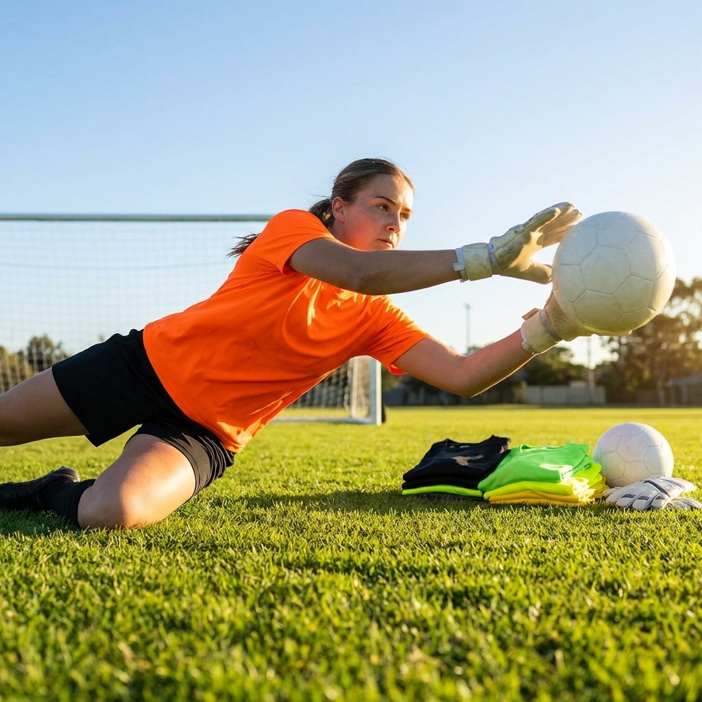 Women's Goalkeeper Shirt in vibrant colours for football - product detail