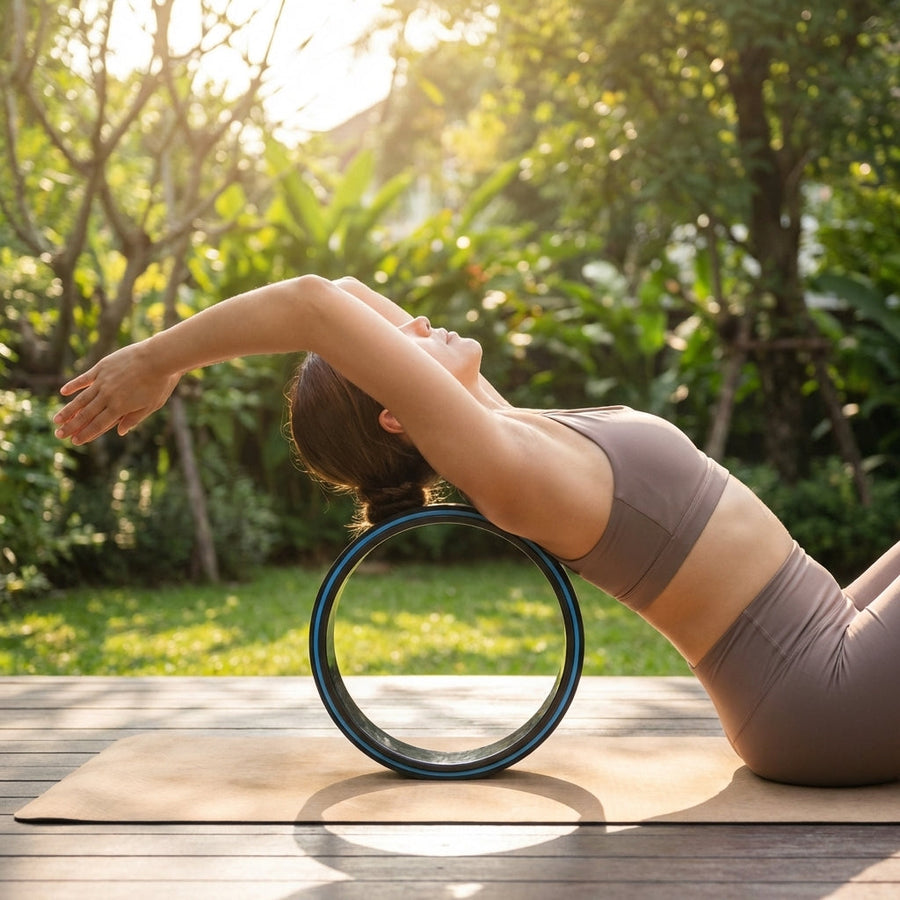 Yoga Wheel – 32cm Blue – ABS & TPE Foam – Indoor/Outdoor Use