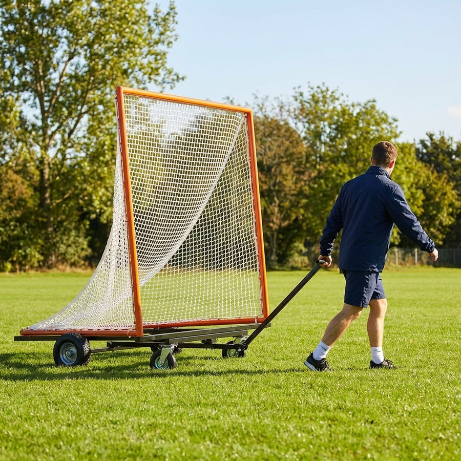 Lacrosse Goal Trolley – Black – Steel Frame – Indoor/Outdoor Use