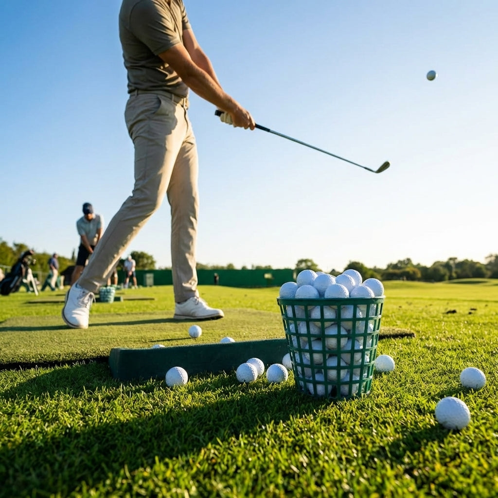 Premium golf driving range balls made from rubber and DuPont Surlyn - product detail