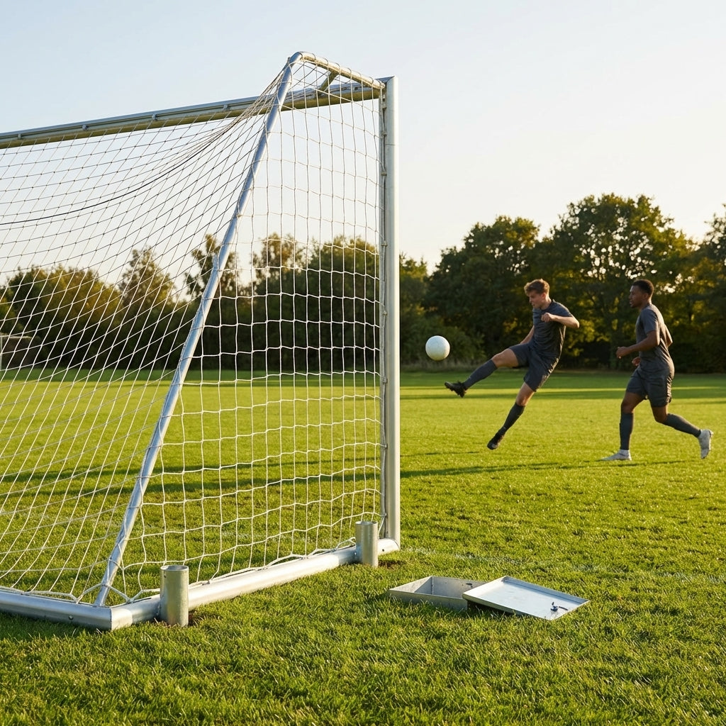 Aluminium Football Goal 16ft x 7ft for Junior Matches - product detail