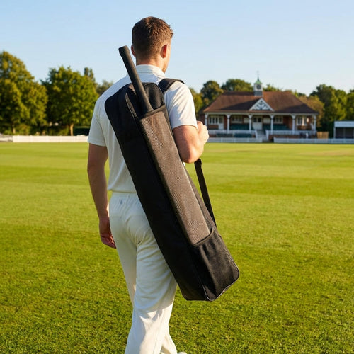 Cricket Bat Bag – Black – Durable PVC – Sports Equipment
