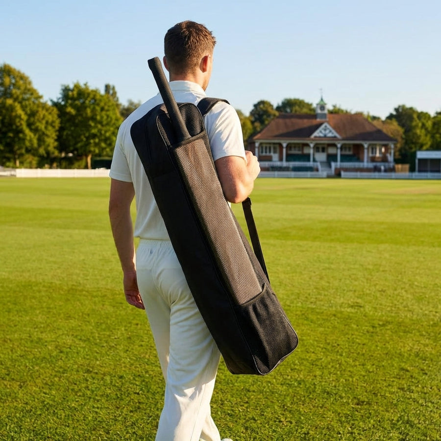 Cricket Bat Bag – Black – Durable PVC – Sports Equipment