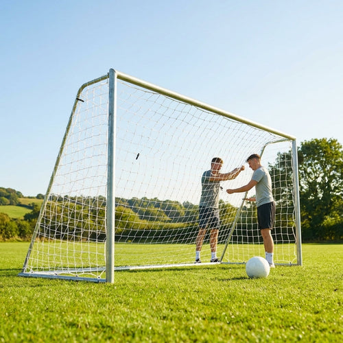 Replacement Goal Nets – 8x6ft White – HDPE Weatherproof – Football Goals