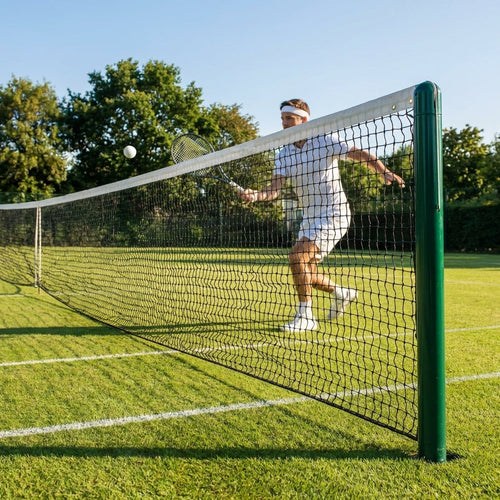 Tennis Net – 42ft Doubles – 2.5mm Twisted HDPE – Indoor & Outdoor