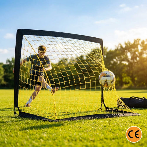 Pop-Up Football Goal – 4 Sizes – 3-Ply Polyester Net – Garden & Club Training
