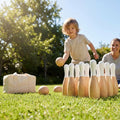Wooden Skittles Set with 10 Pins and 3 Balls for Outdoor Use - product detail