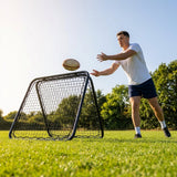 Rugby rebounder with adjustable angles and durable steel frame - product detail