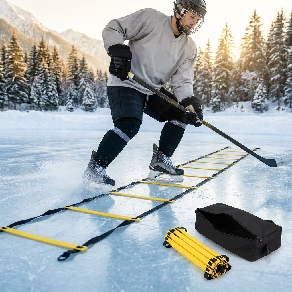 Ice Hockey Training Ladder with adjustable flat rungs - product detail