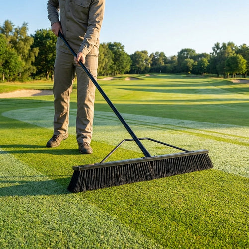 Folding Dew Brush – 10ft – Powder-Coated Steel – Golf Course Maintenance