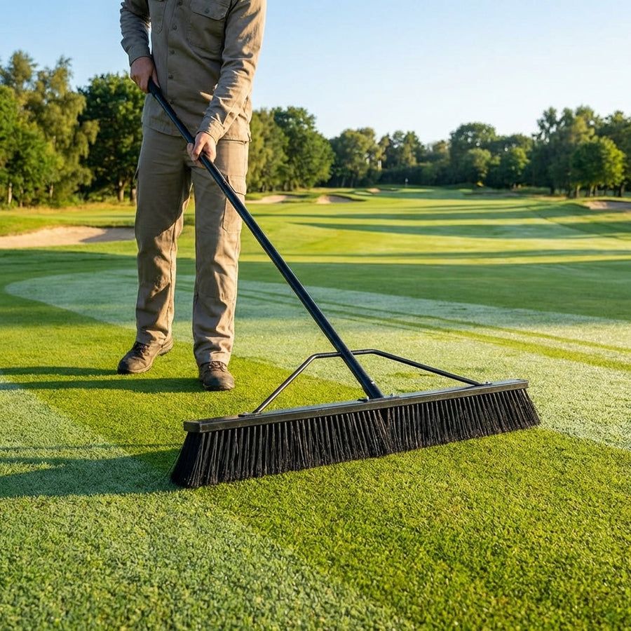 Folding Dew Brush – 10ft – Powder-Coated Steel – Golf Course Maintenance