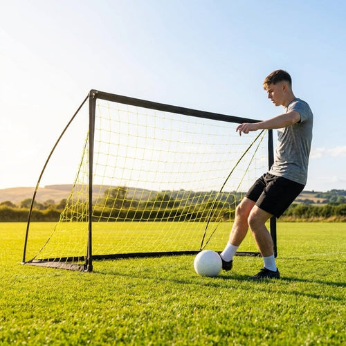 Folding Football Goal – Multiple Sizes/Colours – Aluminium Frame – Training & Home Use