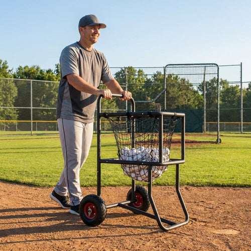 Baseball Ball Carry Cart – Steel Frame – Portable Indoor/Outdoor Use