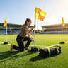 Football Corner Flags Set – Yellow/Orange – Rubber Base – 3G & 4G Pitches