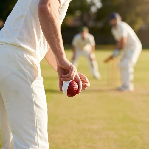 Cricket Training Ball – Red/White or Pink/White – PVC & Cork Core – Reverse Swing Practice