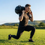 Fitness sandbag with adjustable weight and easy-grip handle