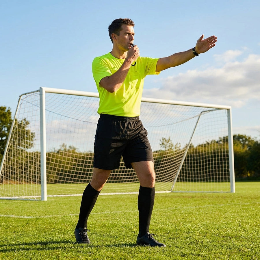 Football Referee Kit – Fluro Yellow or Black – Sweat-Wicking – All Levels