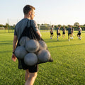 Sports Ball Carry Bag in black mesh for easy transport and storage - product detail