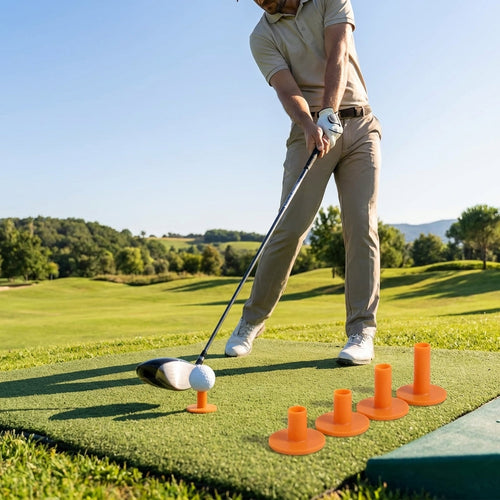 Rubber Driving Range Tees – Mixed Sizes – Durable Rubber – Golf Practice