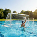 Floating water polo goal made of aluminium, suitable for competitions