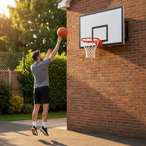 Adjustable Wall Mounted Basketball Backboard – Marine Plywood – Indoor/Outdoor