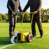 Wheel Transfer Line Marker for sports pitches in yellow steel