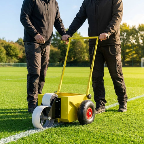 Wheel Transfer Line Marker – Yellow – Steel – Sports Pitch Use