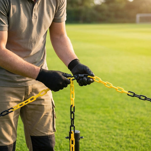 Plastic Chain Barrier Connectors – 6mm/8mm – Durable Plastic – Traffic Management
