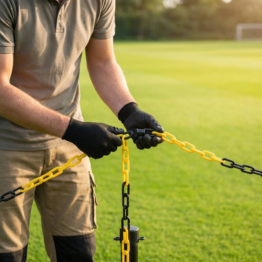 Plastic Chain Barrier Connectors – 6mm/8mm – Durable Plastic – Traffic Management