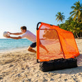 Beach football goal with fluorescent net and aluminium frame - product detail