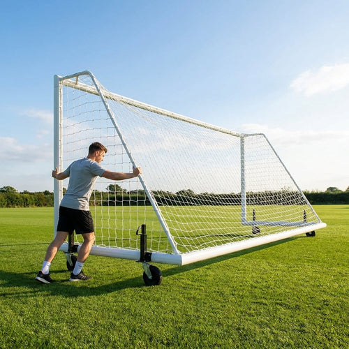 Aluminium Football Goal – 12ft x 4ft – Reinforced Aluminium – 5-a-Side Use
