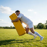 AFL tackle bag in yellow, made from durable 600GSM PVC for training - product detail