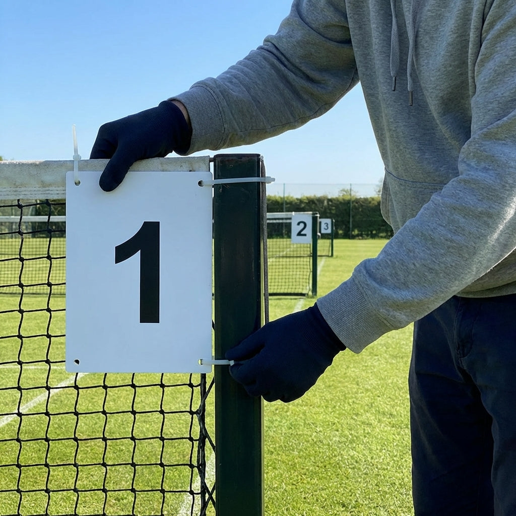 A4 PVC number plates for sports pitches and courts - product detail