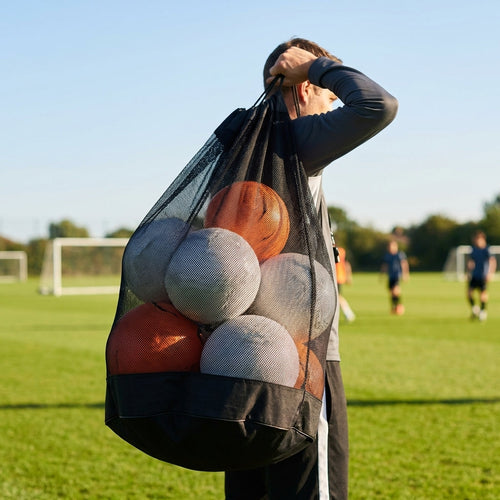 Sports Ball Carry Bag – Black – Mesh Material – Training Sessions