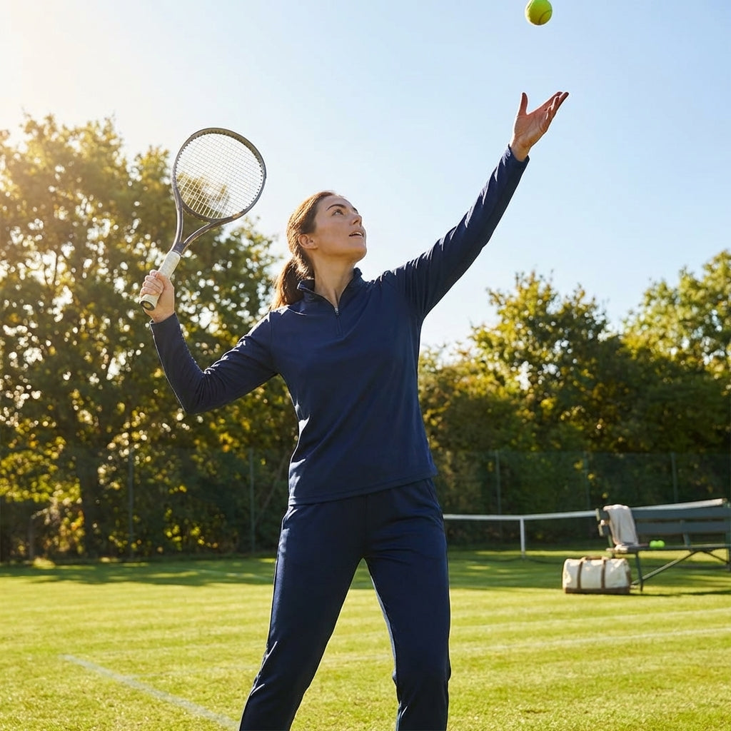 Women's Quarter Zip Tracksuit made of lightweight polyester - product detail