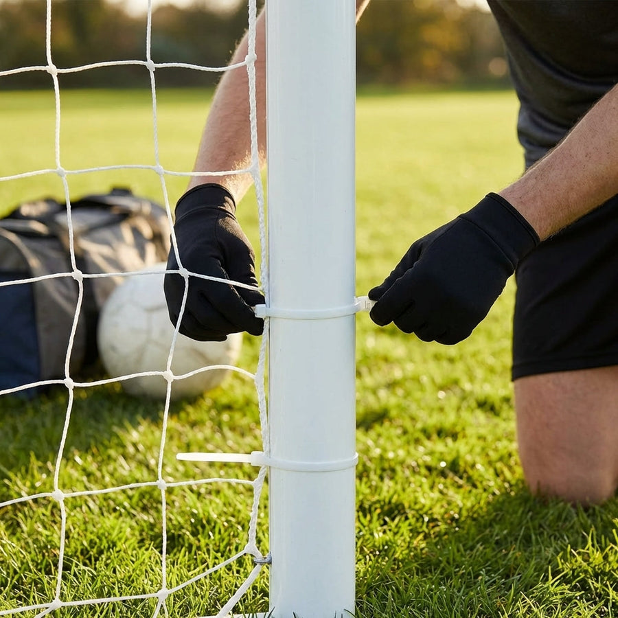 Quick-Release Goal Net Ties – 30cm – Adjustable Hook & Loop – Football & Hockey Goals