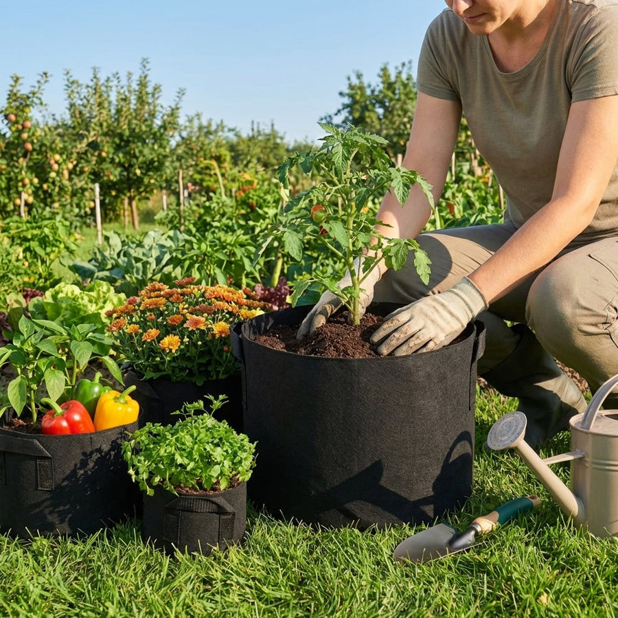 Fabric Grow Bags – Various Sizes – Durable Fabric – Greenhouse & Patio Use