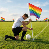 Rainbow corner flags for sports fields made of premium nylon - product detail