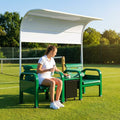 Aluminium Tennis Court Chairs in Blue, Green, and Black