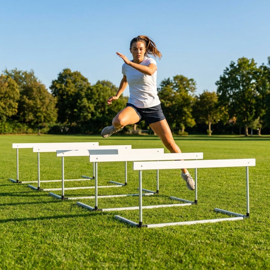 Adjustable Aluminium Hurdles – Senior & Junior Sizes – Track & Field
